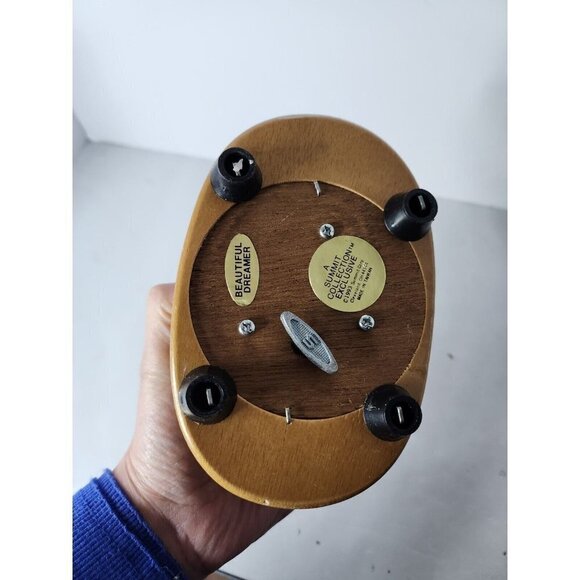 VINTAGE 1993 Summit Collection Beautiful Dreamer Cat Sleeping On Yarn Music Box - Picture 6 of 11